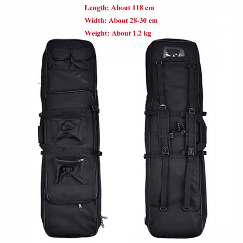 81 см 94 см 118 см тактическая охотничья Сумка военный винтовой кобура для пистолета квадратная сумка с наплечной лямкой, защитный нейлоновый рюкзак - Цвет: Black 118CM
