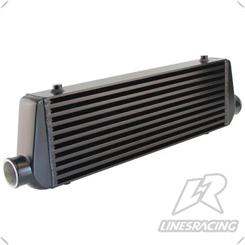 

Universal Front Mount Bar&Plate Intercooler 550*180*64 In/Outlet 2.25" FMIC 32PSI Black