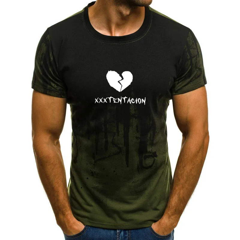 BRAZZERS Xxxtentacion Character Print T-Shirt Fashion Casual Fitness Cool O-neck Men's T Shirt Summer Short Sleeve Men Clothing.