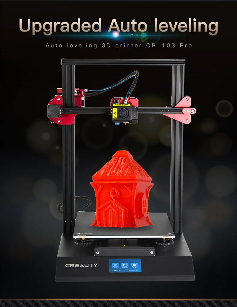 CR-10S Pro, 4,3 дюймов, сенсорный ЖК-дисплей, автоматическое выравнивание, датчик, принтер, печать, печать, обнаружение нити, Funtion MeanWell power CREALITY 3D