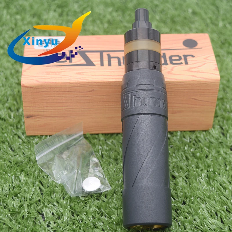 

2019 newest Elthunder mod 21700 20700 18650 battery brass Vaporizer Mod 27mm diamater vape mod with KF KAYFUN LITE RTA
