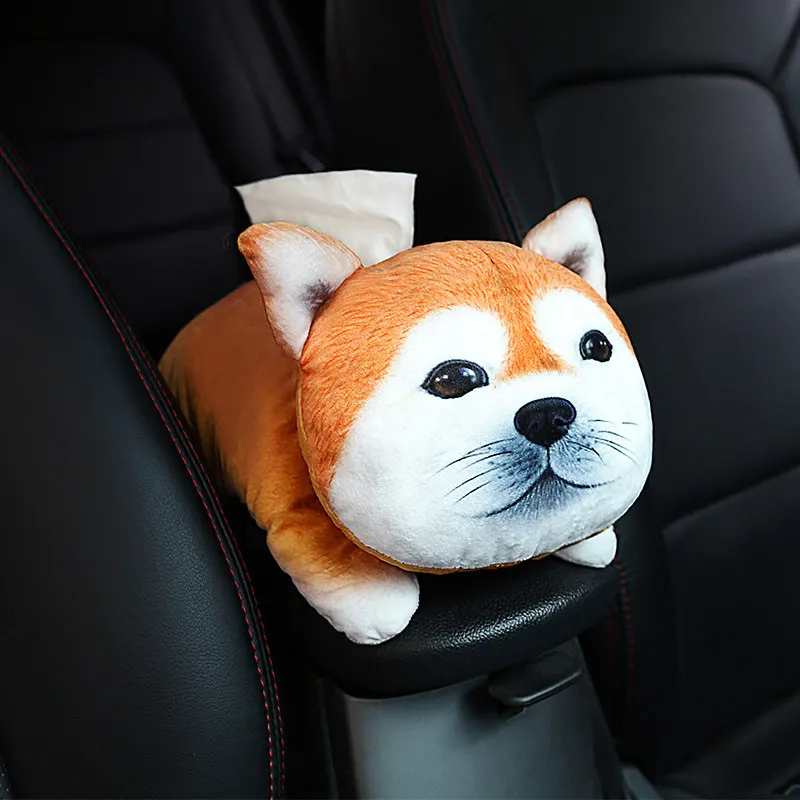 

Universal Car Inside Armrest Tissue Box Creative Cartoon Cute Tissue Box Car Interior Plush Doll Products Auto Accessories