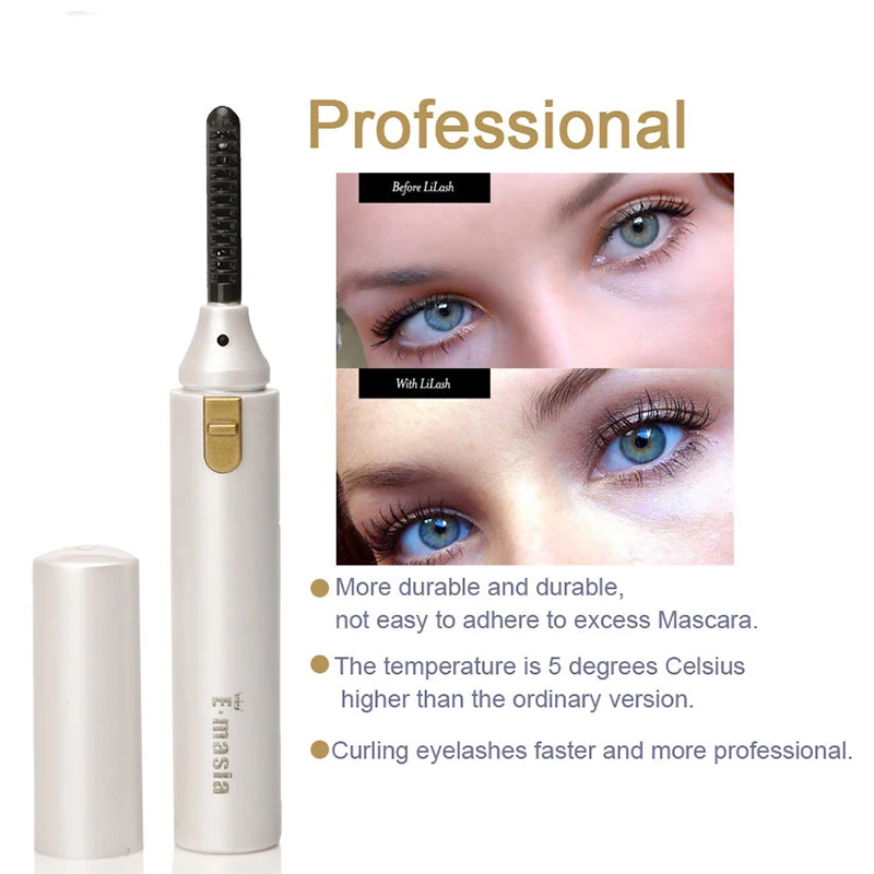 

Double-sided Electric Heated Eyelash Curler Long Lasting Natural Eye lashes Curling Auto Heating Eyelash Brush Eyes Makeup Tools