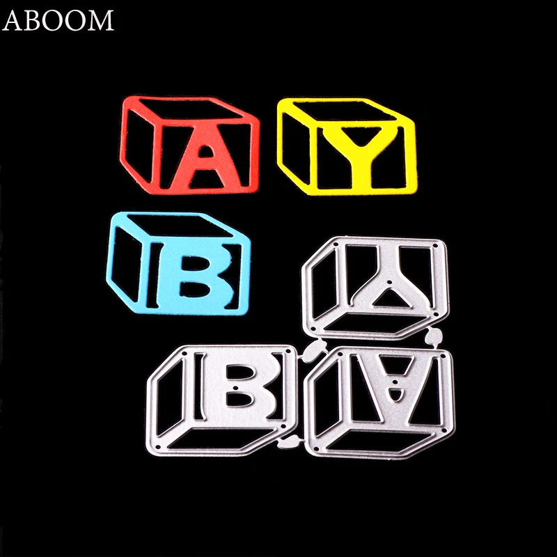 ABOOM 3 шт. кубик ABY буква Новый вырезанный Скрапбукинг своими руками искусственная