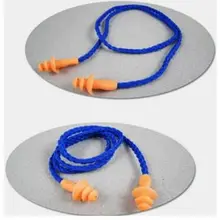 10 шт беруши для защиты слуха, набор для туалетных принадлежностей, мягкие силиконовые, многоразовые беруши со шнуром, 3 м, защита от шума 25 дБ, моющиеся, защита от шума