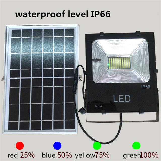 Lampe LED solaire d'extérieur, 50/100W, avec télécommande, étanche