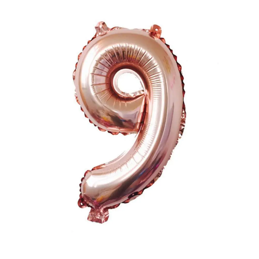 32 дюйма, розовое золото, в форме цифр, алюминиевая фольга, шар, юбилей, вечерние, свадебные, праздничные украшения - Цвет: 9
