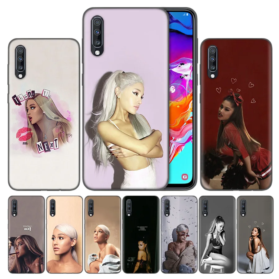 

TPU Shell Coque Covers Case For Samsung Galaxy A7 A8 A9 A6 J4 J6 Plus 2018 Note 8 9 10 S7 Edge ariana grande