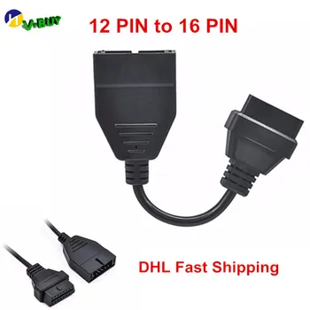 

DHL 50pcs Newest OBD/OBD2 Connector for Gnn 12 Pin Adapter to 16Pin 12Pin Diagnostic Cable For Gnn Vehicles Free Shipping