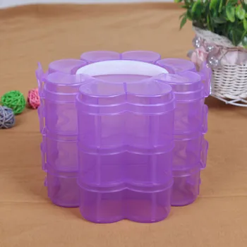 

NEW 3 Layers Detachable DIY Plastic Storage Box Desktop Jewelry Organizer Holder Cabinet