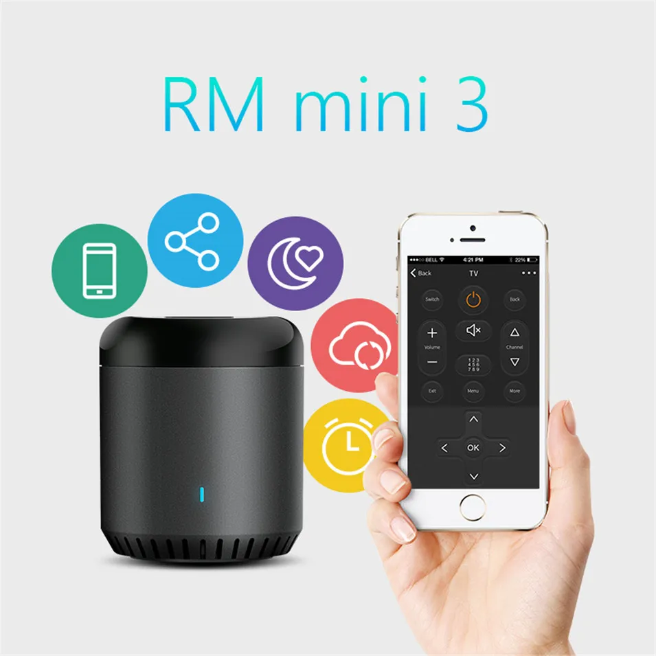 Broadlink RM Mini3, Black Bean, Smart Home Automation, WiFi+IR, Universal Intelligent APP Wireless Remote Controller, On Sale-1