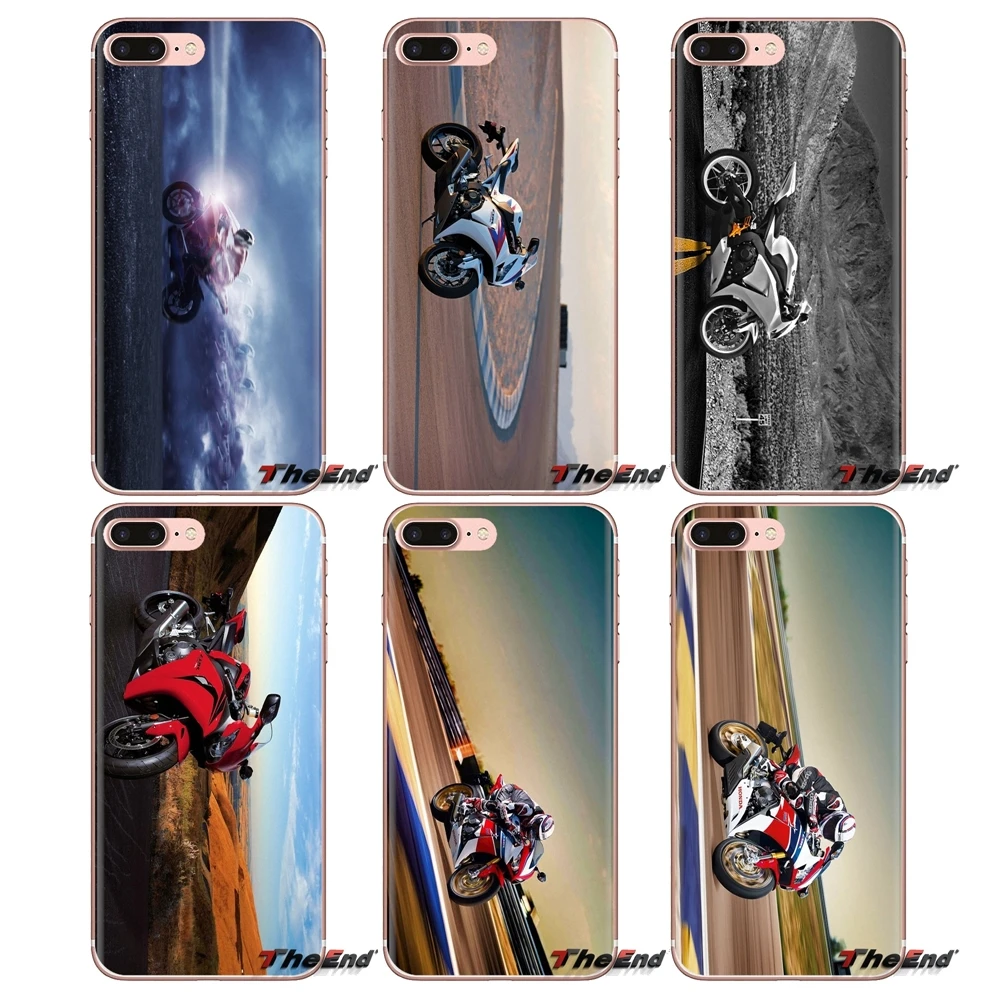 For iPod Touch Apple iPhone 4 4S 5 5S SE 5C 6 6S 7 8 X XR XS Plus MAX Transparent Soft Shell Covers Honda CBR1000rr Bike |