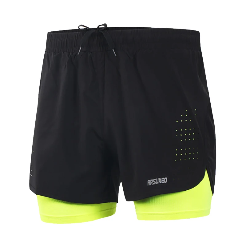 

Breathable Running Shorts Marathon Shorts Quick-dry Fitness Yoga Training Underwear Running Bottom 2 Colors