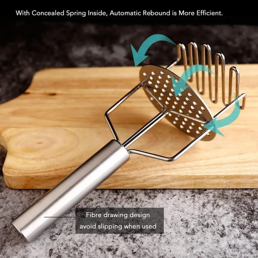 Potato Masher Premium Stainless Steel Dual Action Potatoes Ricer