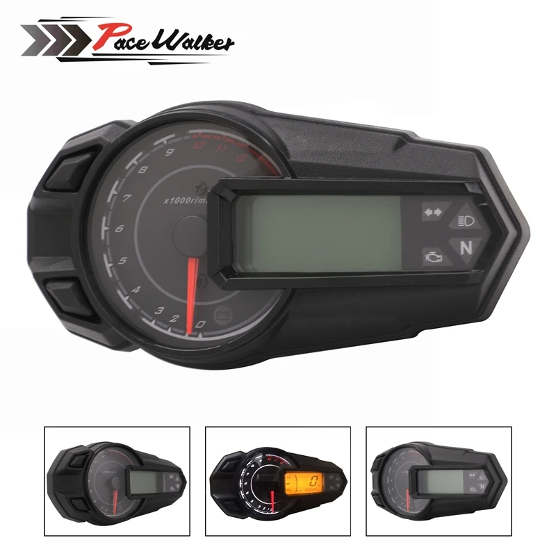 

New!LED Backlight motorcycle speedometer odometer tachometer Kmh Universal motorcycle speedometer Sensor 12000RPH