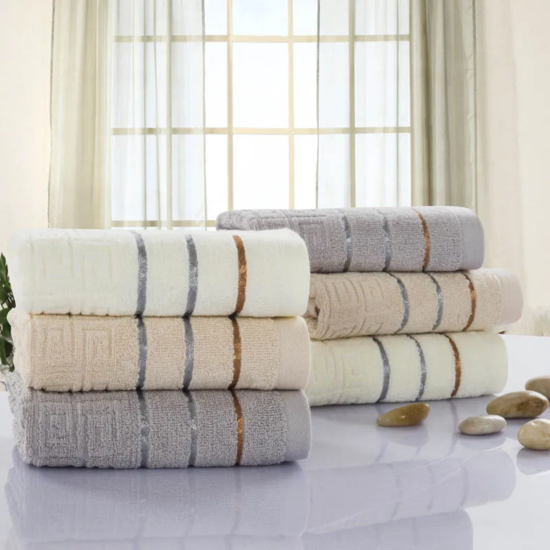 100 cotton satin high quality towels 34x76cm size face towel one piece