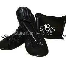 Хорошее качество хороший бренд складные Тапочки балерина логотип на сумке