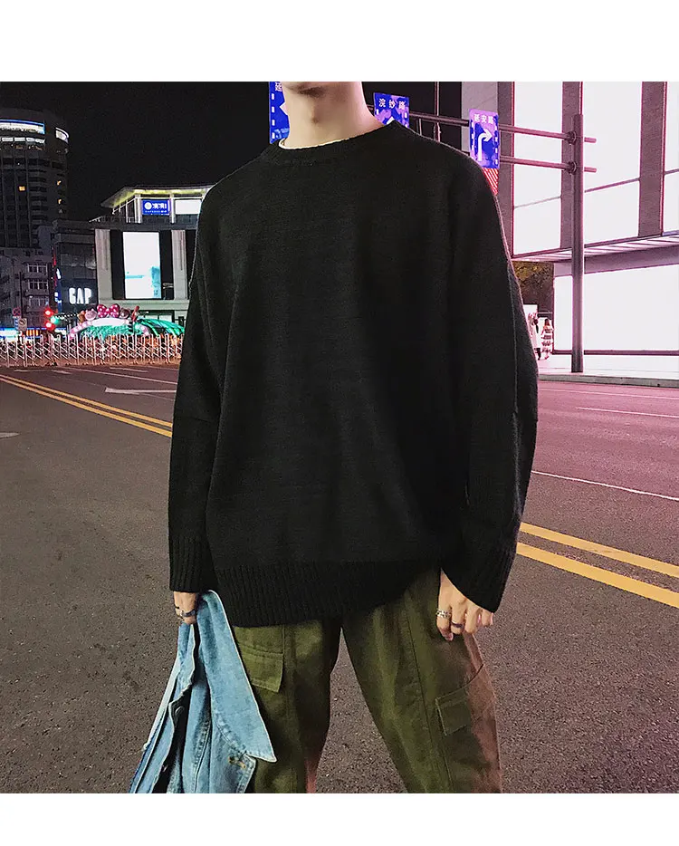 Hong Kong стиль новые зимние Ins супер огонь круглый средства ухода за кожей Шеи Простой Обычный для мужчин и женщин плюс размеры свитеры для