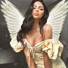 Бежевое модное женское платье с рюшами на рукавах, Новое поступление, летние вечерние платья знаменитостей, элегантное мини-платье Vestidos, сексуальное красное платье+ костюм