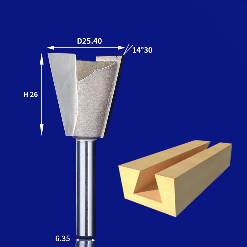 1 шт- ЧПУ твердосплавные деревообрабатывающие фрезы, инструмент по дереву, ящики, шкафы, коробки, декоративные коробки, подарочные коробки - Длина режущей кромки: 6.35mm x 25.4mm