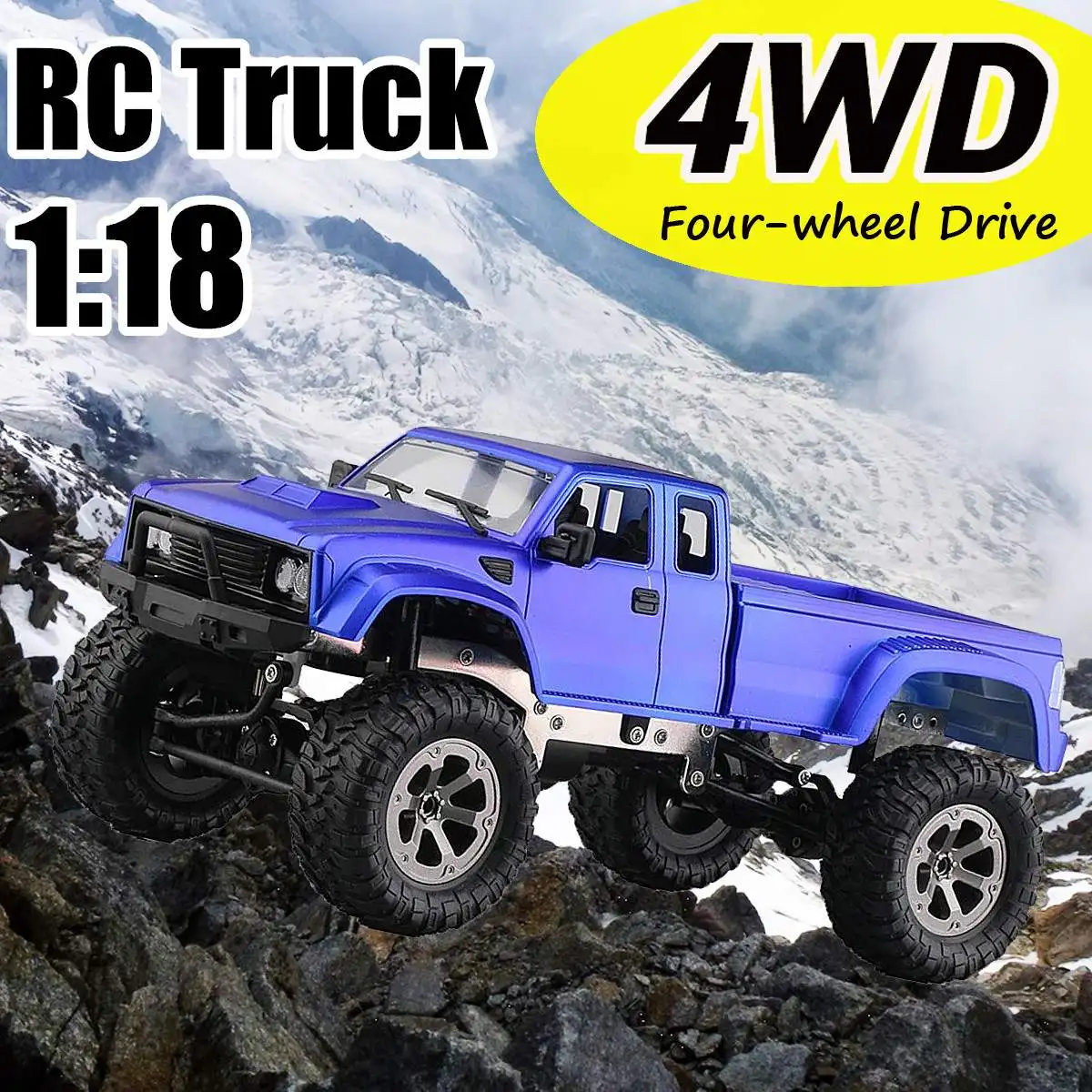 

Hot RC Car 2.4ghz 1:18 Remote Control Car Electric Monsters Truck 4WD Four Wheels Off-Road Vehicle Red/Blue New