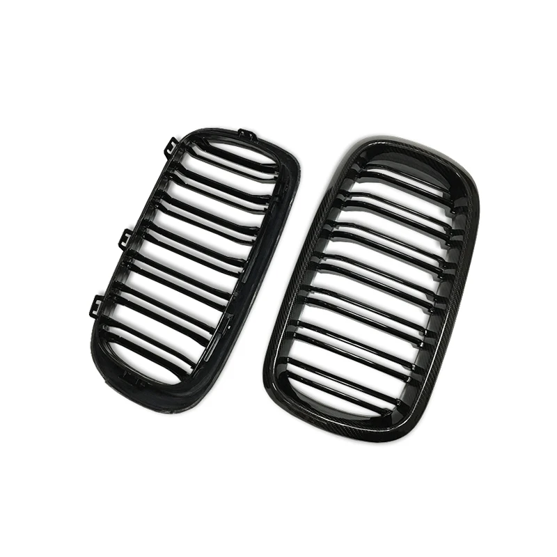 Углеродная решетка для BMW F15 F16 X Series X5 X6 передняя из углеродного волокна двойные