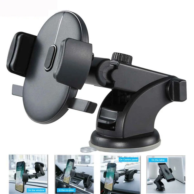 

Windshield Mount Car Phone Holder in Car For Samsung S9 S8 Plus 360 Rotation Car Holder For iPhone X Phone Stand Support