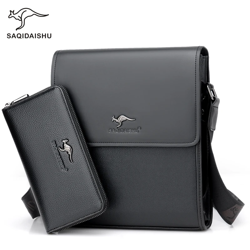 

Casual Fashion Men Bag Pu Leather Man Shoulder Crossbody Bags Brand Business Messenger Bag Briefcase