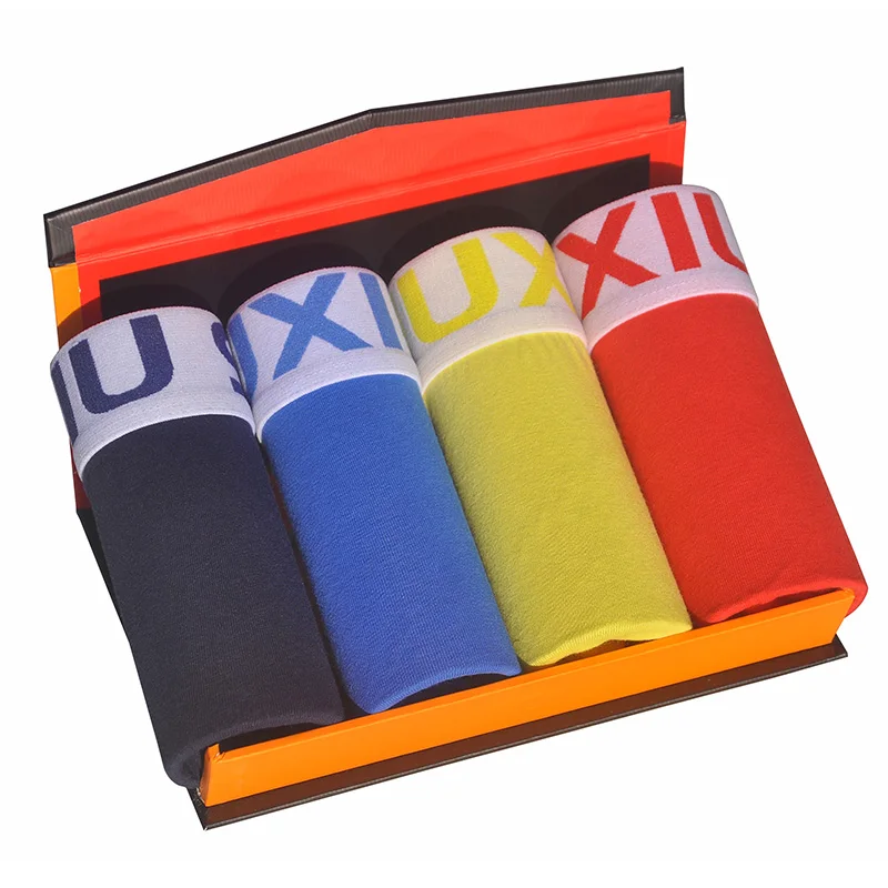 

DEWVKV 2019 New Arrival 4Pcs/lot Men Underwear Boxers clothes men Boxers Men Boxer Homme Boxershorts Men Male Panties Size S-4XL