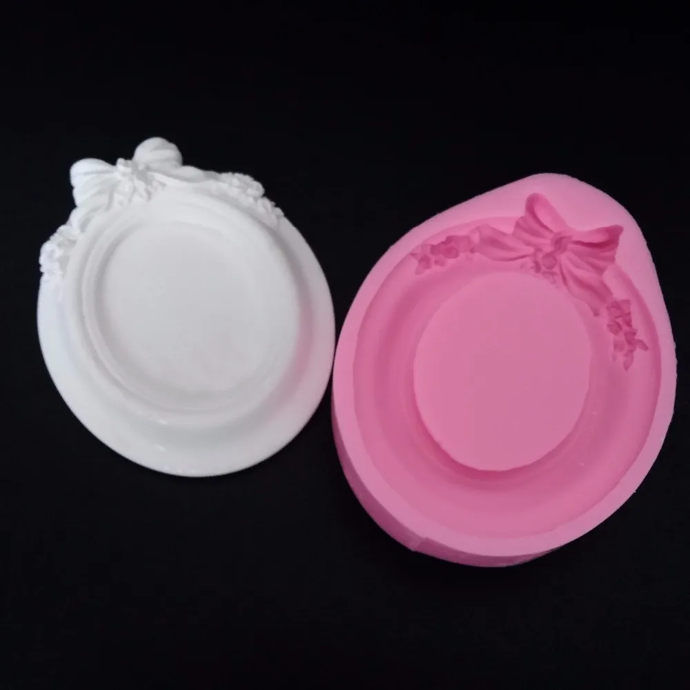 Decorating Craft Plaster Aromatic Mirror Soap silicone Mould Chocolate Cake Decoration tool Handmade Silica Gel Soap Mold