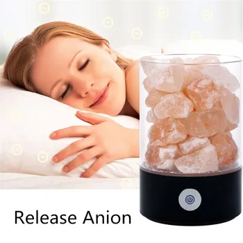 

Himalayan Salt Led Lava Lamp Night Light Air Purifier Mood Creator Indoor Warm Light USB Crystal Light Bedroom Table Lava Lamps
