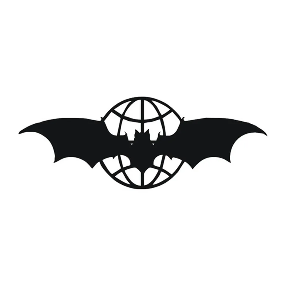197.4cm Dazzle Color Bat Fashion Creative Cartoon Car Sticker Windshield Decorative Decals BlackSilverLaser (4)