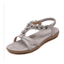 2017 Plus Size 35-41 With Rhinestone Exquisite Diamond Bohemian Flats Fashion Casual Women Flip Shoes Woman Summer Sandals Shoe