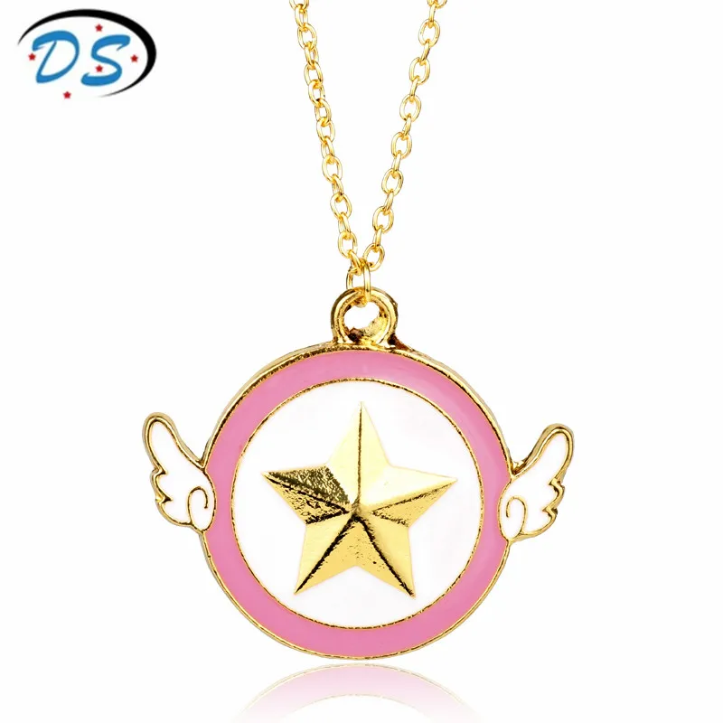 

Card captor Sakura Necklace version stars Pocket Watch Pendant Women Accessories Girls Choker Necklace Kids Gift