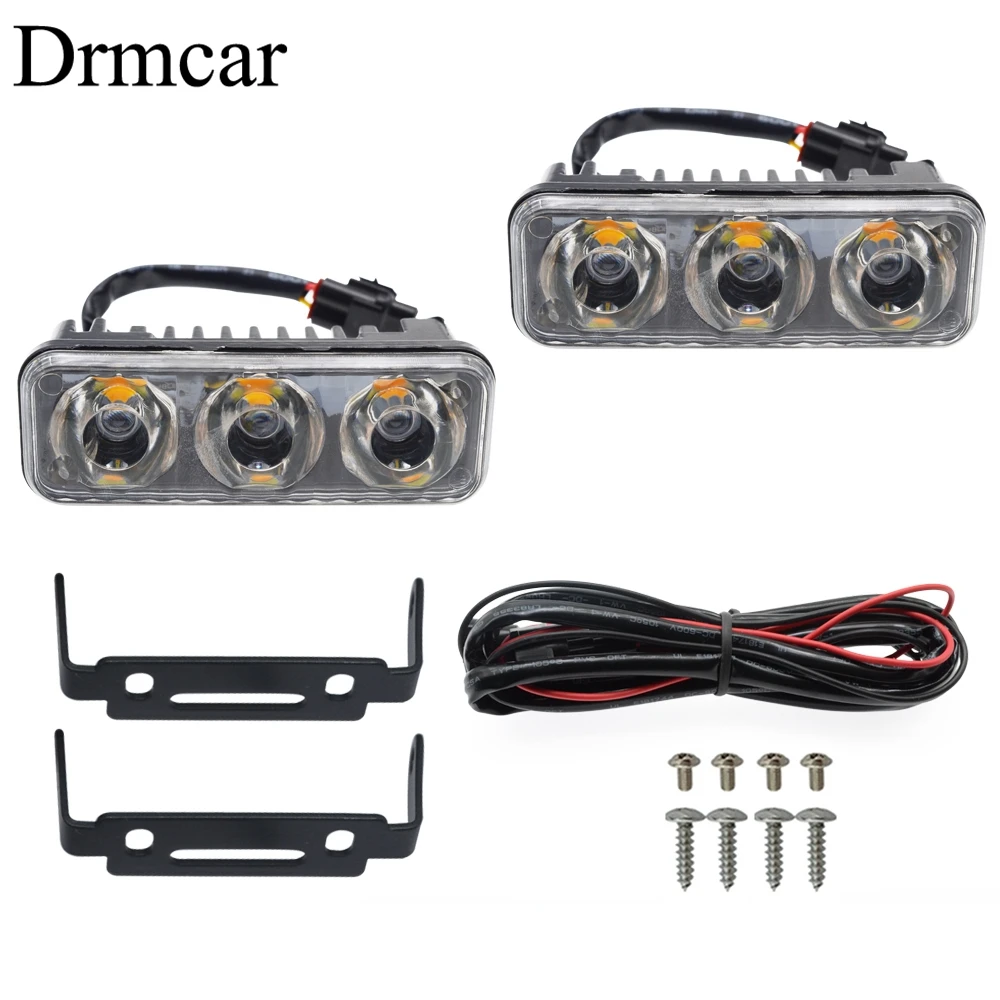 

2X Auto Durable Car DayTime Running Light DRL Turn Signal 9LED Day Light Turn Lamp Head Driving Lamp Parking Fog Light Tail Lamp
