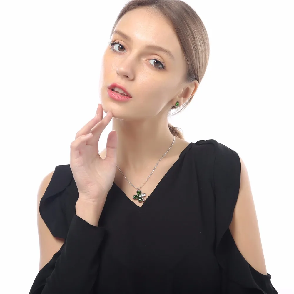 2 в наборе подарок на день Святого Валентина ожерелье серьги и подвеска виде