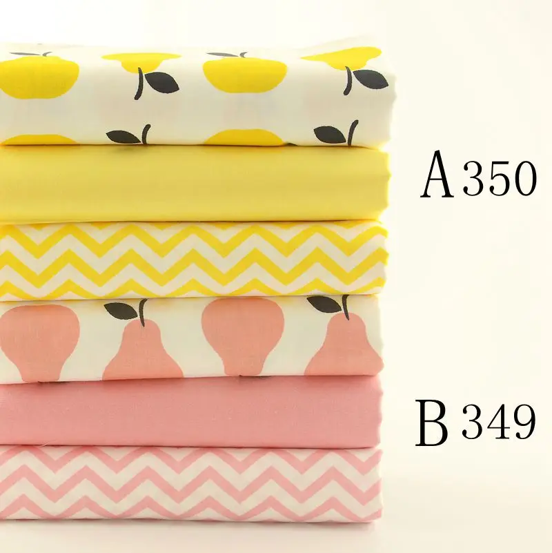 Комплект из 100% хлопчатобумажной ткани Booksew 3 шт./лот дизайн груша и волны толстая