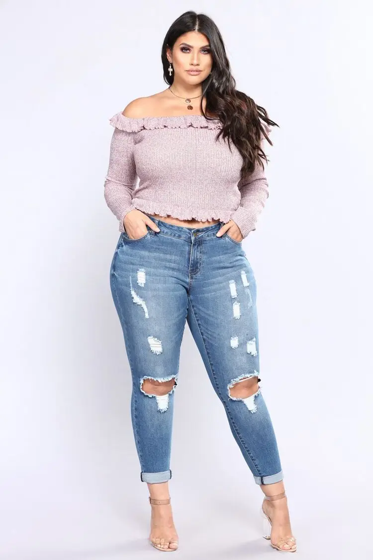 plus size girlfriend jeans