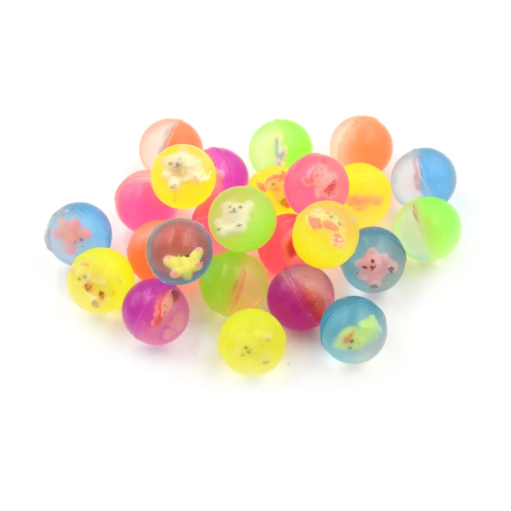 

2018 Hot Sale 10pcs 27mm High quality child elastic rubber ball Children of pinball Bouncy Ball