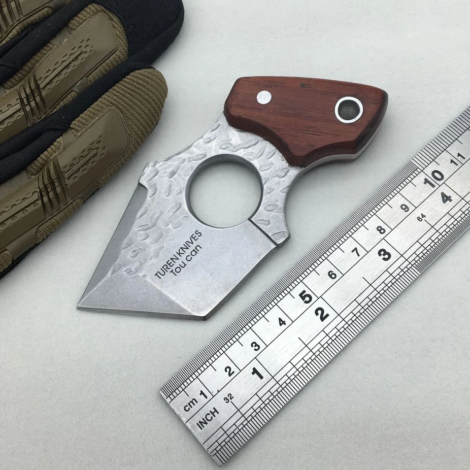 Дешевый Vellance портативный фиксированный нож AUS 8A лезвие Ebony Ручка кемпинг Выживание ножи утилита Открытый EDC карманный нож инструменты