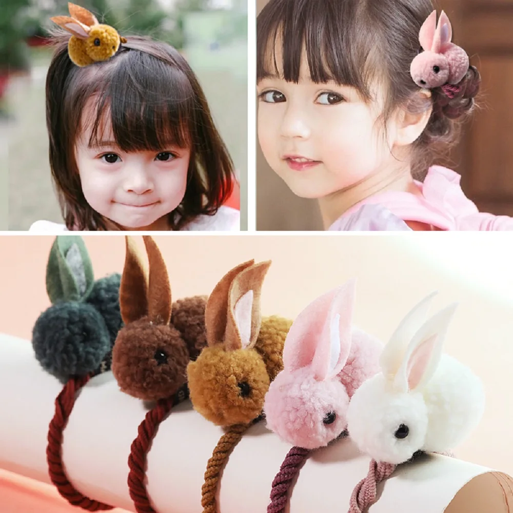 New-Cute-Animals-Rabbit-Style-Hair-Bands-Felt-Three-Dimensional-Plush-Rabbit-Ears-Headband-For-Children - 