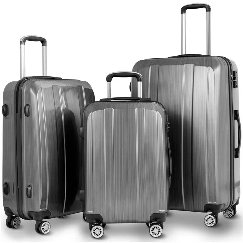 

3 Piece Suitcase Set Carry on Luggage with Spinner Wheels Travel Luggage w/ TSA Lock 20 24 28 inch Women Men Travel Luggage