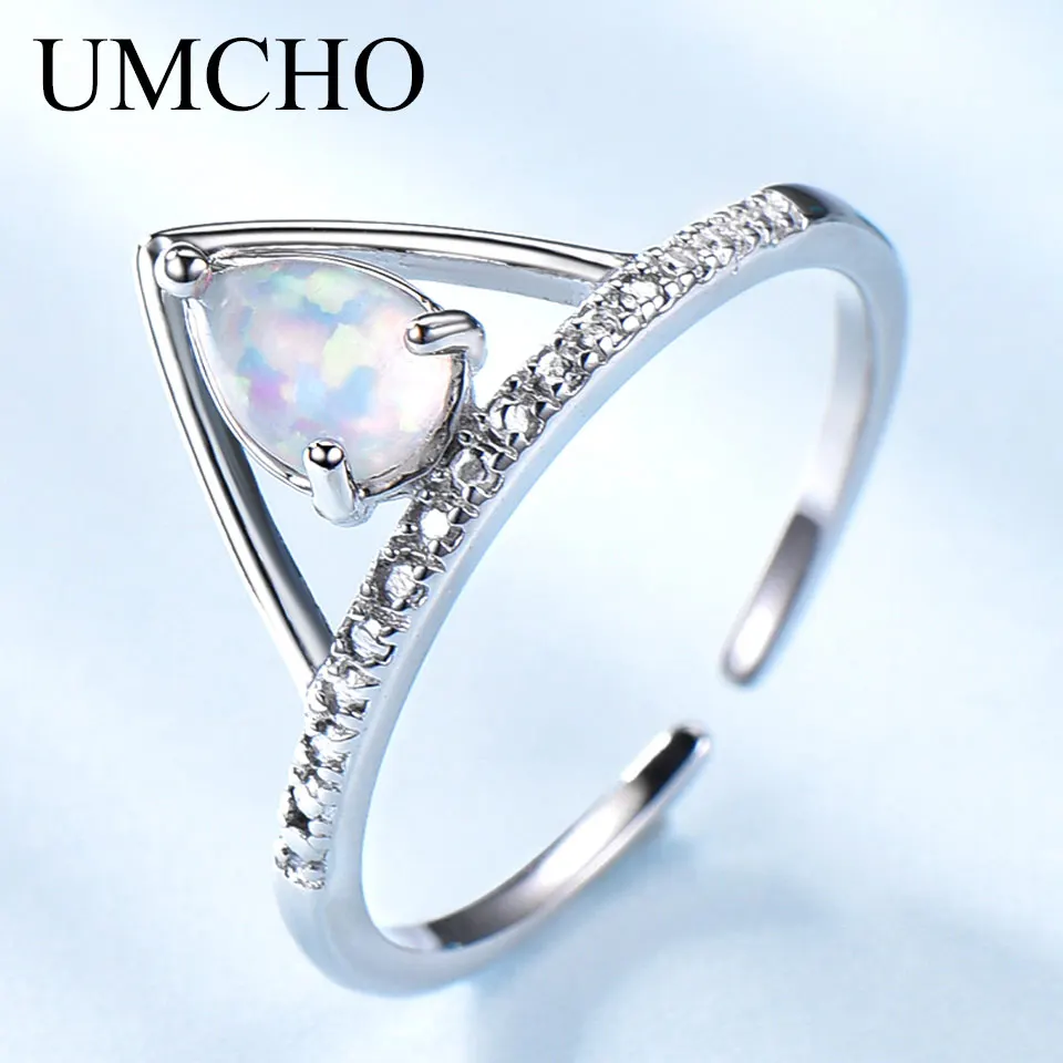 Женские кольца с натуральным опалом UMCHO ювелирные изделия из серебра 925 пробы