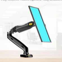 F80 moniteur support de bureau 17-27 "ordinateur moniteur support bras ressort à gaz plein mouvement Flexible TV moniteur montage chargement 2-6.5kg