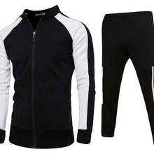 Для Мужчин's Повседневное Спортивная жира мужской толстовки спортивный костюм хлопок комплект из двух предметов куртка и штаны спортивный костюм+ черный/белый шляпа бейсболка