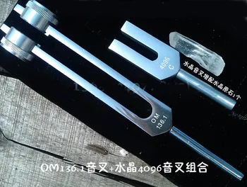 

Aluminum alloy OM136.1 chakra tuning fork and 4096Hz crystal tuning fork 2pcs set free shipping