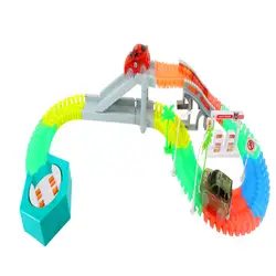 DIY светящиеся Race набор треков Гибкая гоночный трек мост автомобиля развивающие игрушки творческие игрушечные лошадки подарки для детей