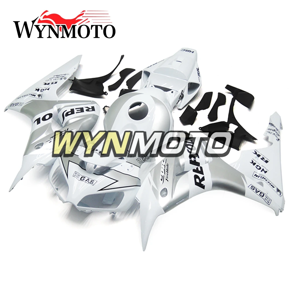 

Full ABS Plastics Injection Fairings For Honda CBR1000RR 2006 2007 06 07 Motorcycle Body Frames Fairing Kits Panels Silver White