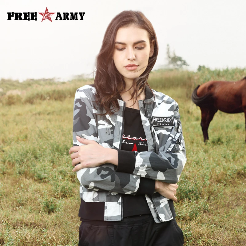 Женская камуфляжная куртка FreeArmy тонкая дышащая бомбер Размер 3XL|Куртки| |