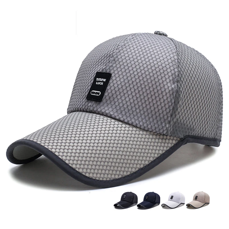 

Summer Cap Women Outdoor Sunshade Mesh Breathable Adjustable Hat Men's Baseball Cap Middle-aged Sun Hat